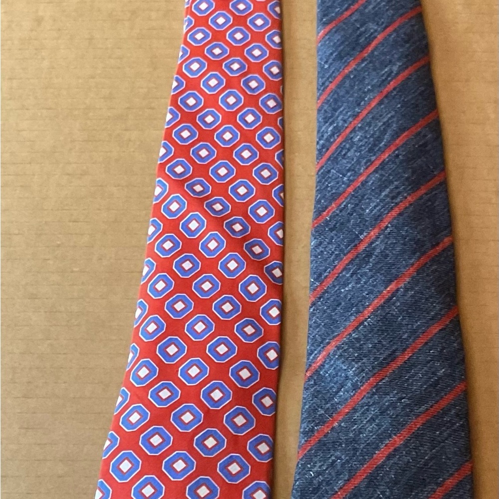 Stylish Patterned Ties in‎ Red and Blue